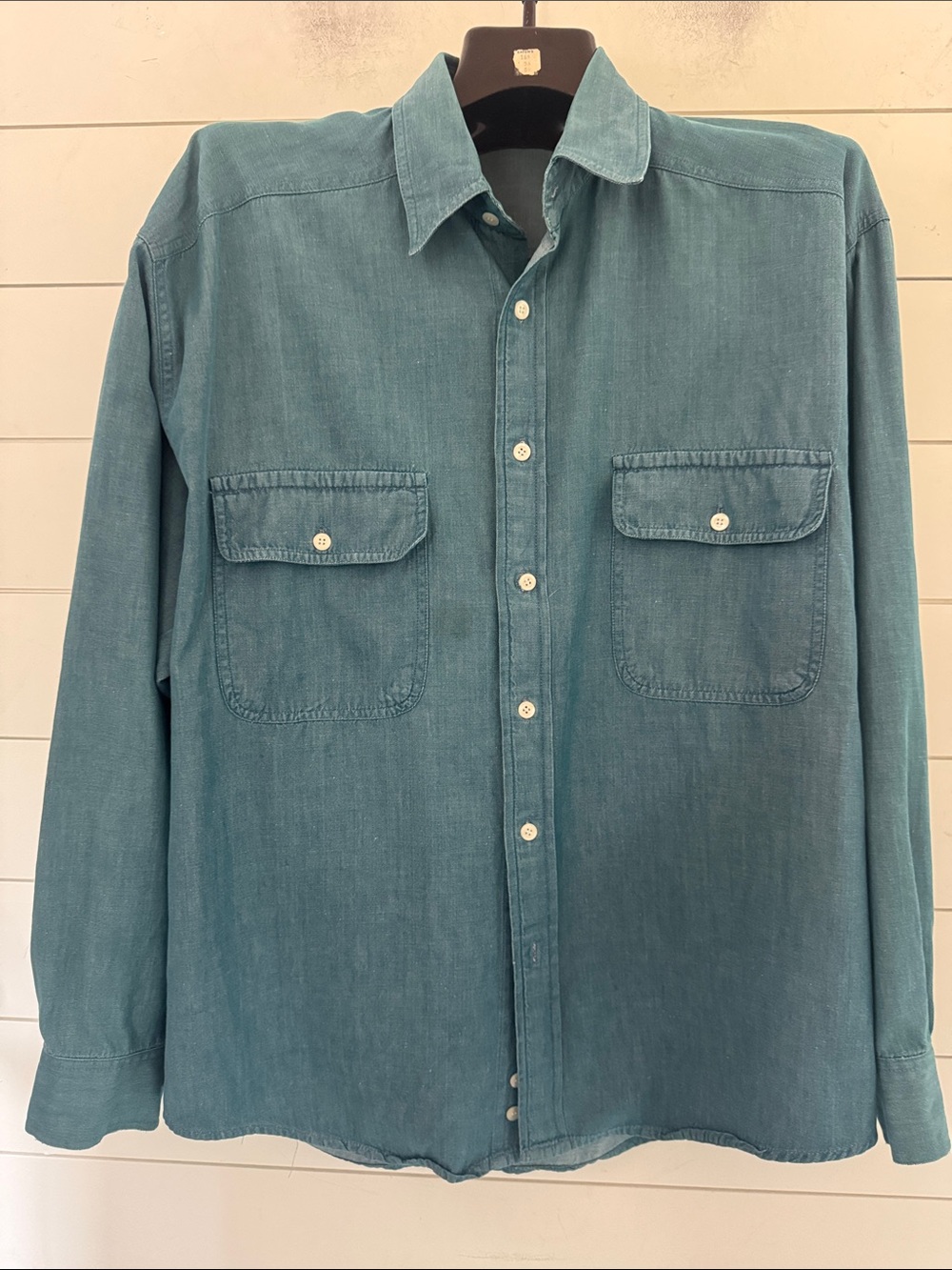 Vintage Fenn Wright Manson Size L BASIX Medium Weight Cotton Button Down